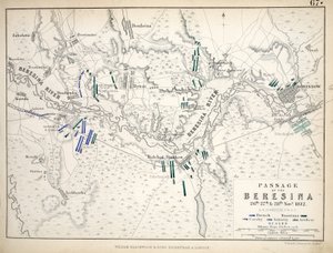 Map of the Passage of the Beresina, published by William Blackwood and Sons, Edinburgh and London, 1848